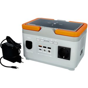 Estación de carga portatil 300w c/ linterna, foco y carga inalámbrica