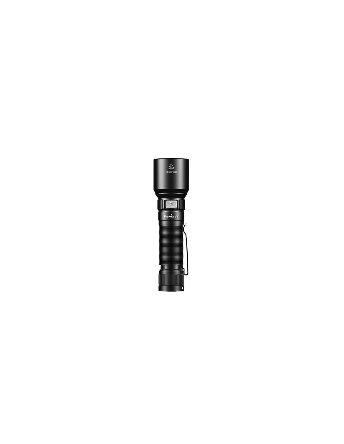 Linterna Fénix C7 de 3000 lúmenes, recargable y alto rendimiento.